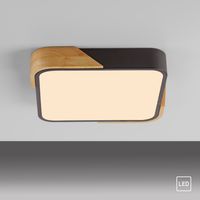 JUST LIGHT. LED Deckenleuchte BILA, 1xLED-Board/24W, 3000K, Ø32cm, Schwarz