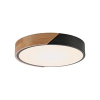 JUST LIGHT. LED Deckenleuchte BILA, 1xLED-Board/24W, 3000K, Ø32cm, Schwarz
