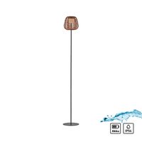 JUST LIGHT. LED Stehleuchte ASKIA, 1xLED-Board/3Watt, 3000K, Akkuleuchte, IP54, Schwarz