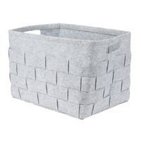 Filzkorb, grau, ca. 41 x 30 x 30 cm