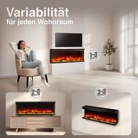 KAMINIO Elektrokamin LEA - Elektrischer 3-in-1 Kamin mit Panoramaview - 50 Zoll