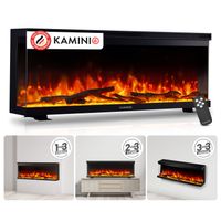 KAMINIO Elektrokamin LEA - Elektrischer 3-in-1 Kamin mit Panoramaview - 42 Zoll
