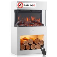 KAMINIO Elektrokamin HENRI - Elektrischer Kaminofen - Weiß