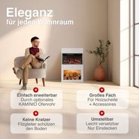 KAMINIO Elektrokamin HENRI - Elektrischer Kaminofen - Weiß