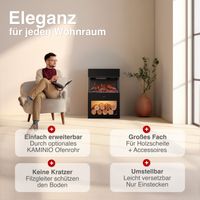 KAMINIO Elektrokamin HENRI - Elektrischer Kaminofen - Schwarz