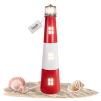 Gartendeko Solar Leuchtturm mit rotierender LED-Beleuchtung 120 cm hoch