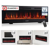 KAMINIO Elektrokamin MARLON - Elektrischer 3-in-1 Kamin - 60 Zoll