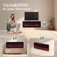 KAMINIO Elektrokamin MARLON - Elektrischer 3-in-1 Kamin - 60 Zoll