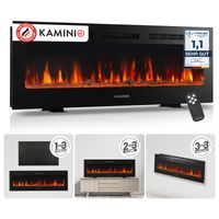 KAMINIO Elektrokamin MARLON - Elektrischer 3-in-1 Kamin - 50 Zoll