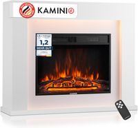 KAMINIO Elektrokamin MATTI - Elektrischer Standkamin - 38 Zoll, Weiß