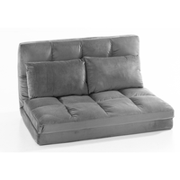 2 in 1 faltbares Bodensofa Bett mit Rückenlehne - Dunkelgrau