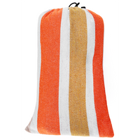 Stoff- Hängematte aus 65% recyceltes Polyester & 35% Baumwolle in orange/weiß gestreift