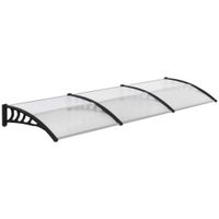 Pultvordach Vordach für Haustür 303x96x27cm mit UV Schutz für draußen
