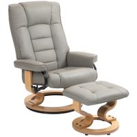 Relaxsessel mit Hocker Drehbar Fernsehsessel mit Liegefunktion Kunstleder