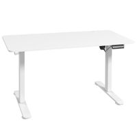 Höhenverstellbarer Schreibtisch 140 x 70cm Elektrisch Computertisch mit Haken