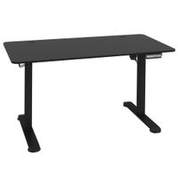 Höhenverstellbarer Schreibtisch 140 x 70cm Computertisch, Schwarz