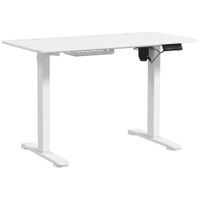 Höhenverstellbarer Schreibtisch Elektrisch 120x60cm Computertisch Weiß