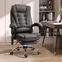 Massage-Bürostuhl, Ergonomisch Schreibtischstuhl mit Liegefunktion