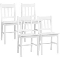Esszimmerstuhl 4er Set Küchenstuhl, Essstuhl mit Rückenlehne, Kiefernholz