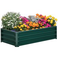 Hochbeet Stahl, Pflanzkasten, Rostfrei Blumenkasten mit Offenem Boden
