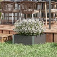 Hochbeet, Blumenkasten, Pflanzkasten mit offenem Boden, für Garten Grau