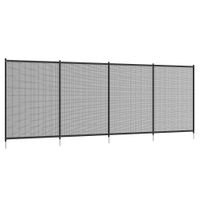 Teichzaun, 365 x 126 cm Gartenzaun, 4er Set Dekorative Poolzaun mit Fuß
