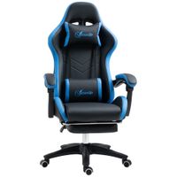 Gaming Stuhl Bürostuhl Computerstuhl mit Lendenkissen, Kopfstütze
