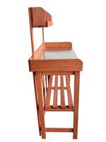 Pflanztisch aus Tannenholz mit Zinkplatte , ca. 97 x 45 x 128 cm - Braun