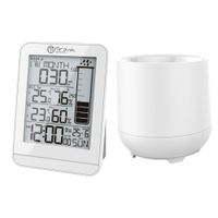 Design Funk-Wetterstation mit Regenmesser Datumsanzeige LCD-Display Temperaturanzeige Hygrometer