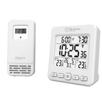 LCD Funk-Wetterstation mit Außensensor Wecker Funkuhr Kalender Datum 2 Alarme - 4-MV5832-1
