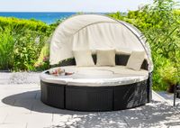Outdoor Sonneninsel mit Sonnenschutz, inkl. Auflagen, Polyrattan