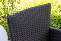 17tlg. Dining-Set VERA aus Polyrattan mit Glastisch inkl. Polsterauflagen