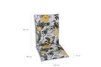 Sessel-Auflage mittel 8er Set Eisvogel grün-gelb