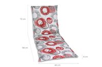 Liegenauflage Sonnenkreise rot