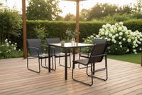 Dining-Set HANNA 5-teilig Essgruppe - Schwarz