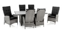 19 tlg. Outdoor Esszimmer-Set "Shadow" aus Aluminium inkl. Polsterauflagen
