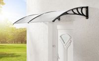 XXL Design-Vordach, mit ABS-Kunststoffrahmen und Polycarbonat ca. 200 x 100 x 28 cm - Transparent