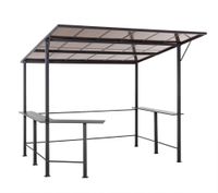 Grillpavillon NICOSIA aus Aluminium, ca. 300 x 300 x 277 cm - Anthrazit