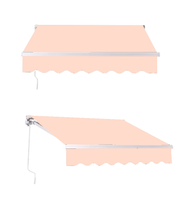 Gelenkarmmarkise mit Sonnenschutz aus Aluminium - Beige