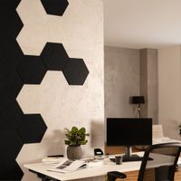 HOME DELUXE Akustikplatten Hexagon selbstklebend SILENT – Schwarz - 20er Set