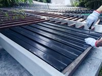 12er-Set Profil-/Trapezblech - ca. 117 cm x 57 cm - Anthrazit