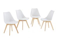 4er-Set Esszimmerstuhl aus Holz, ca. 57 x 49 x 81 cm