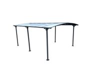 Carport "Saint-Tropez" mit Bogendach und Polycarbonatplatten, ca. 503 x 328 x 211 cm - Anthrazit