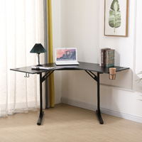  Ecktisch in L-Form für das Homeoffice, ca. 120 x 120 x 76 cm – Schwarz