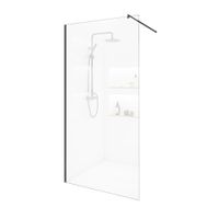 HOME DELUXE Duschabtrennung BAKI Schwarz - 80 x 200 cm