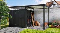 Metallgerätehaus 4.7㎡ Skylight mit 5.3㎡ Carport-Erweiterung 422 x 239 x 227 cm
