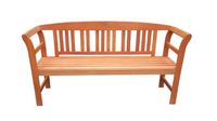 3-Sitzer Gartenbank aus Akazienholz, ca. 157 x 48,5 x 82 cm - Rosengravur
