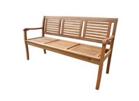 3-Sitzer Gartenbank aus Akazienholz, ca. 153 x 89 x 58 cm - Braun