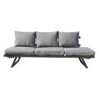 7tlg. Alu-Loungebank Arruzo mit verstellbarem Kopfteil - ca. 200 x 69 x H 31-71 cm 