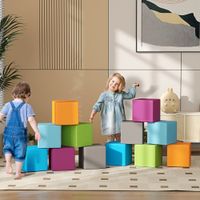 HOMCOM Bausteinset 12er-Set Schaumstoff Bausteine für 1-3 Jahre Kinder